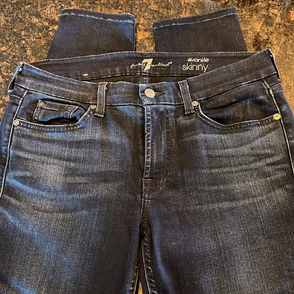7 For all mankind Jeans The Ankle Skinny Size 31 Stretch - Picture 5 of 5